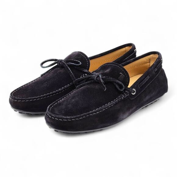 Tod\'s City Gommino Driving Men\'s Suede Loafers Black UK 5.5 US 7 - NWB $695 main image 7